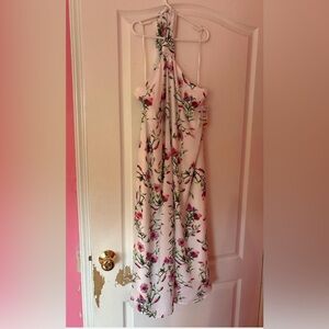 Floral Halter Neck Maxi Dress